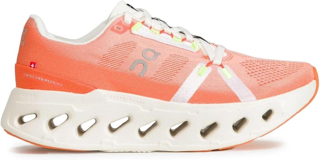 On Cloud Eclipse Running Size Orange and Ivory Women's Shoes, 23.0,