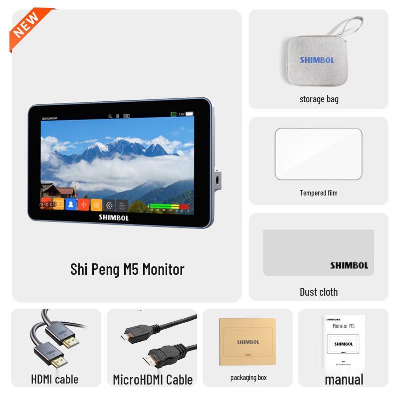 7SHIMBOL Монитор-видоискатель Peng M5 5,5-дюймовый HD-сенсорный монитор для DSLR/беззеркальных камер