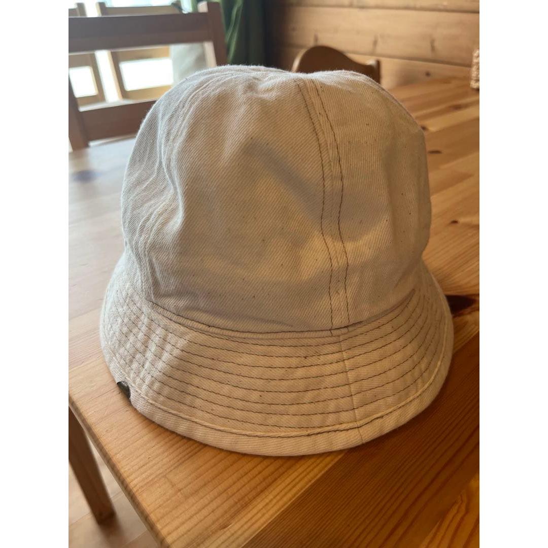 Used CA4LA Denim Fabric Metro Hat White