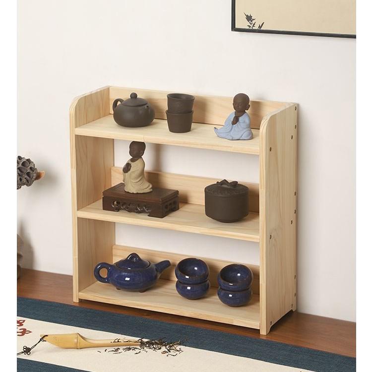 Solid Wood Multi-layer Desk Organizer and Storage Shelf