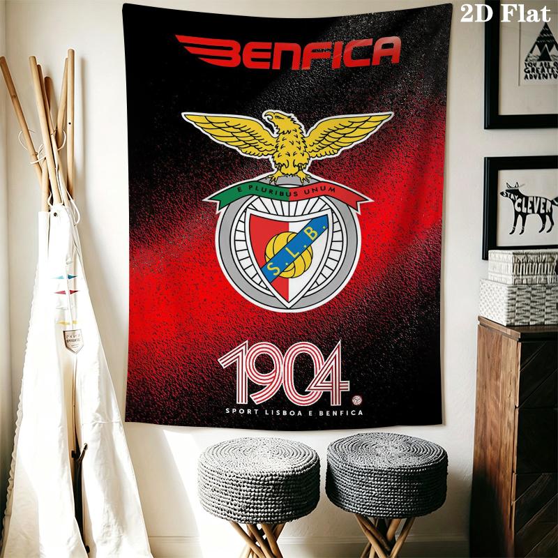 S.L. Benfica Wall Tapestry Aesthetic Wall Hanging Printed Fabric Blanket Decorative Tapestries for Bedroom Living Room Home Decor