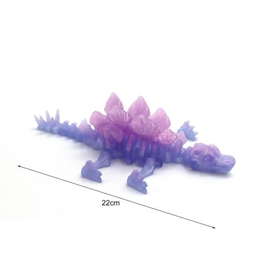3D Printed Dinosaur Statue Stegosaurus Ornament with Flexible Joints Dinosaur Figurine