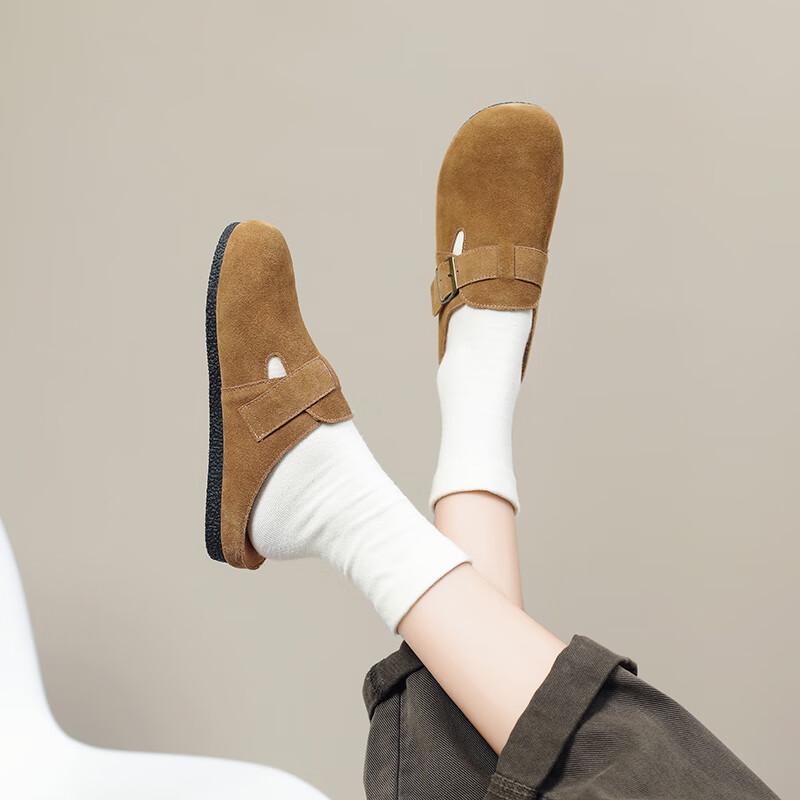 Daphne Women s Casual Flat Mules 35 хаки