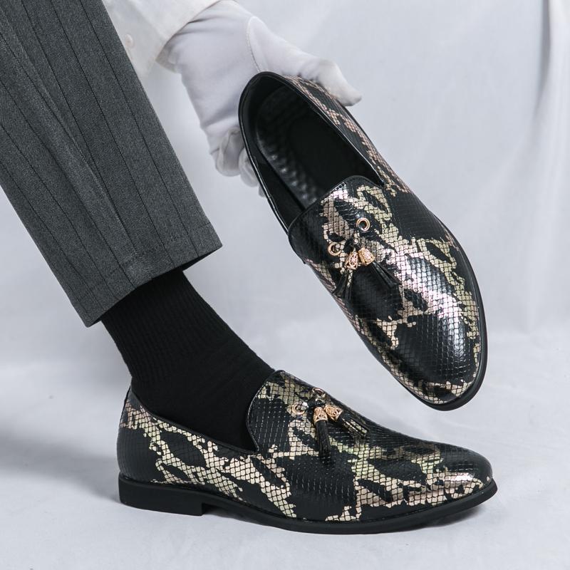 Mens Dress Shoes Men's Leather Skin Shoes for Men Elegant Casual Business Luxury Social Male Shoe