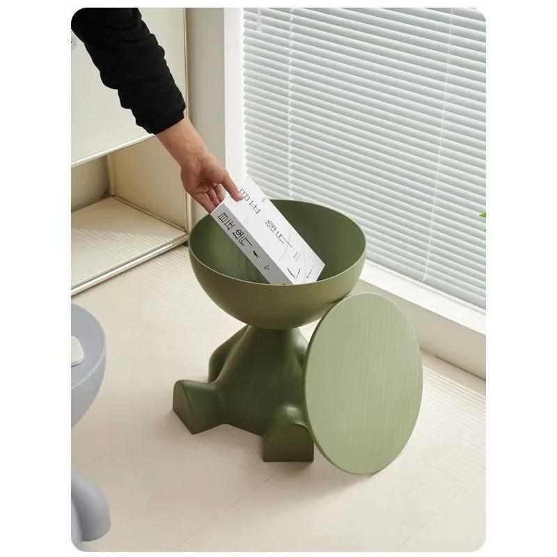 Light Luxury Cartoon Sofa Edge Table Creative Flat Head Coffee Table Small Household Plastic Coffee Table Furniture Side Table