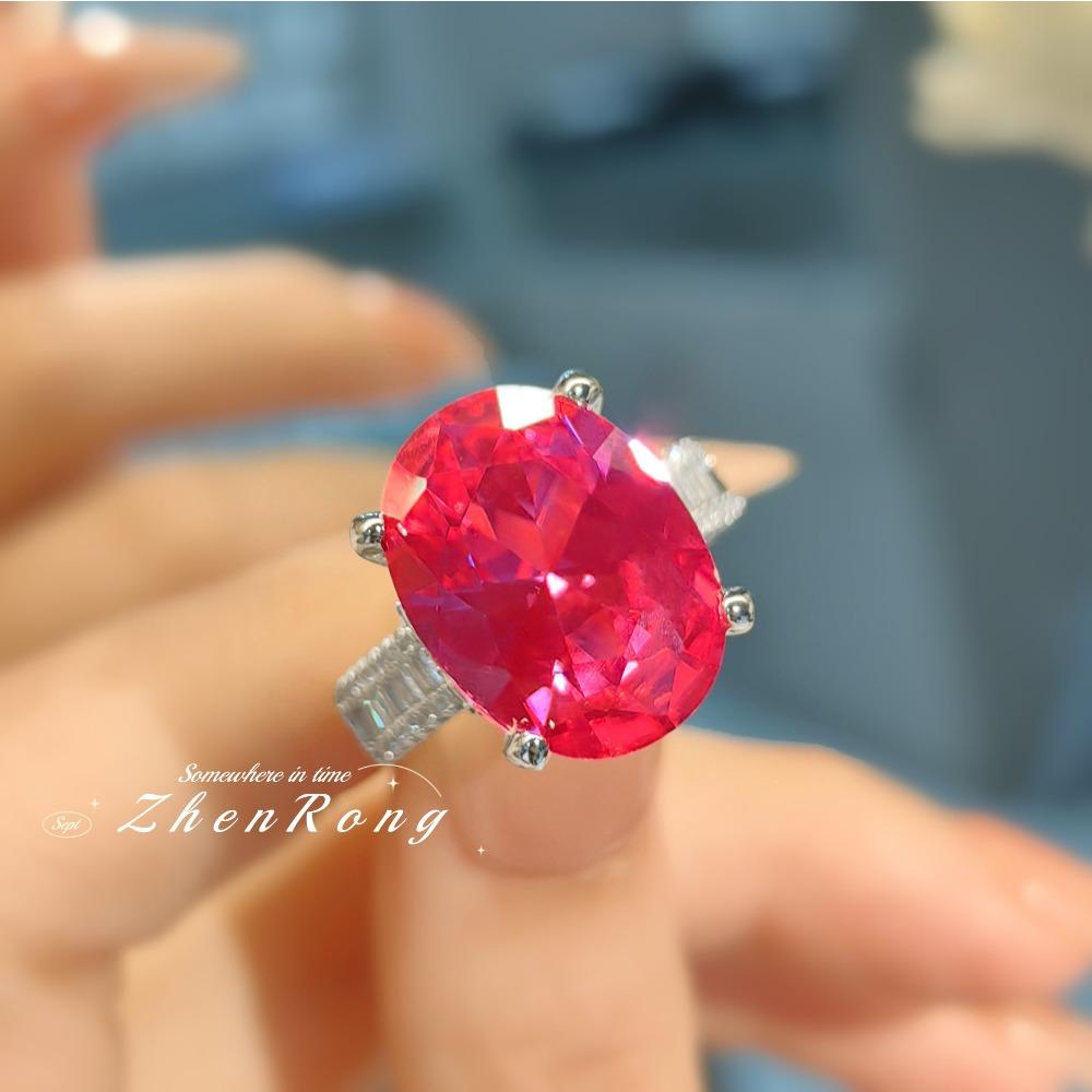 Luxury Pigeon Blood Ruby Gemstone Women Elegant Fashion Jewelry