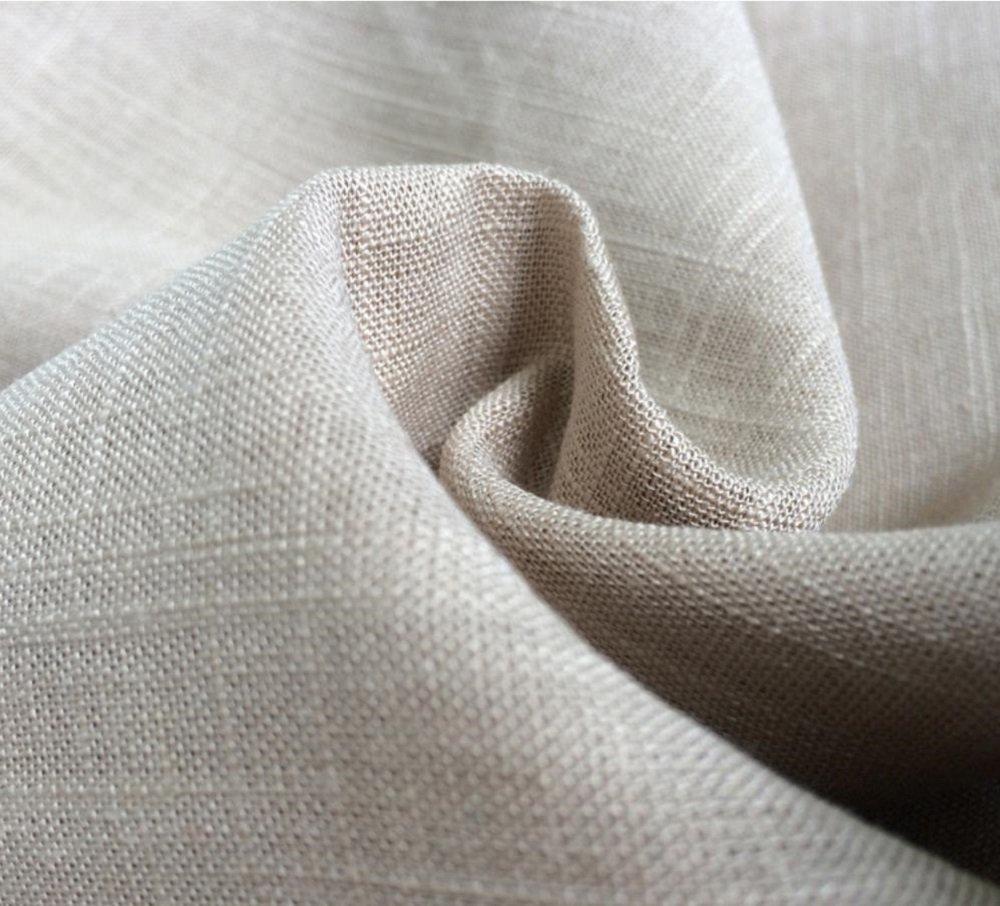 Cotton linen fabric for DIY and approximately 150cm wide crafts, [Lengths 1m, 2m, 3m, 4m, 5m] (Light Beige, 4m)