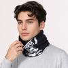 Men Women Cashmere Thickened Winter Neckerchief Halloween Party Skull Face Towel Windproof Neck Gaiter Cover Fashion Warm Scarf