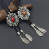 Engraving Stone Bolo Tie Carved Necktie for Shirt Jeans Western Necklace Braided Shoestring Necktie Bolo Tie
