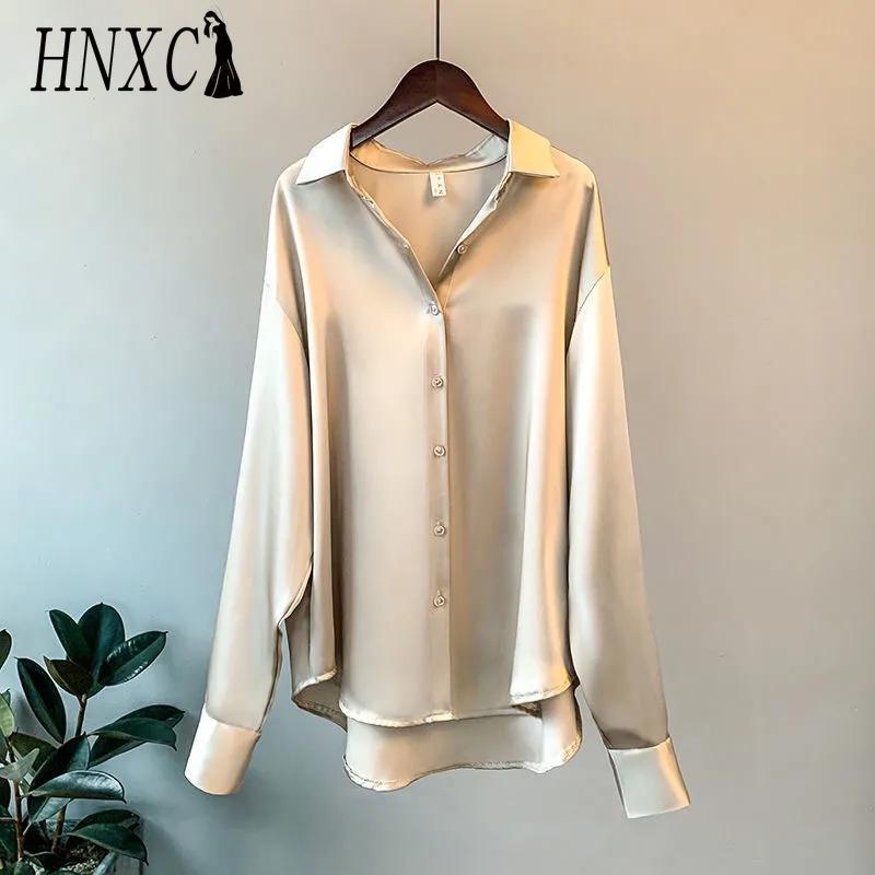 

HNXC Женские модные повседневные блузки и рубашки с принтом однотонного цвета, с длинным рукавом и воротником поло XXL бежевый