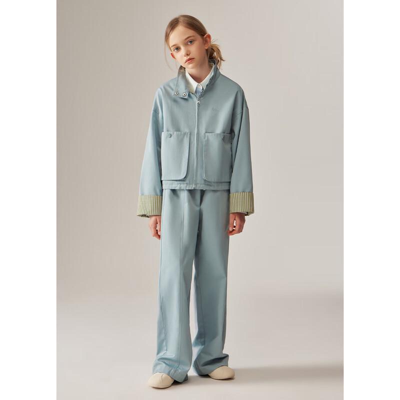 ELLE KIDS Girls' French Casual Straight-Leg Workwear Pants