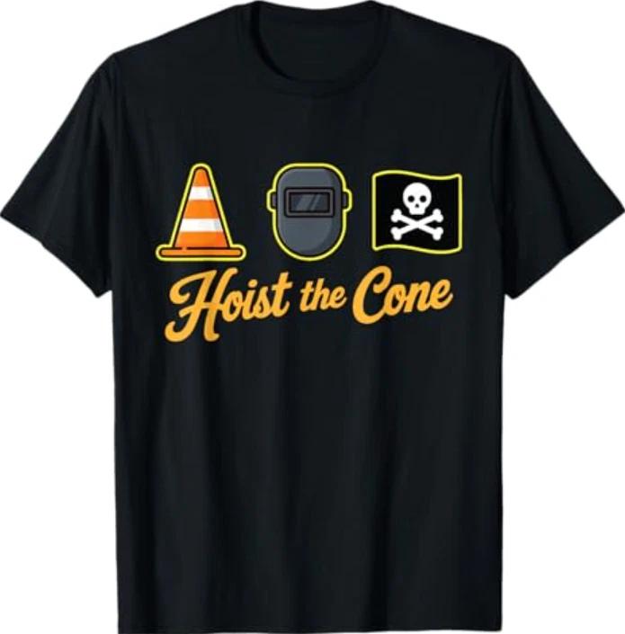 Pirates Hoist The Cone Funny Saying Baseball T- Shirt 4XL