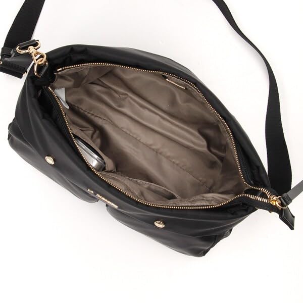 Double Front Pocket Shoulder Bag B009202 Greige [Lava Gagery] 2-Way (26)