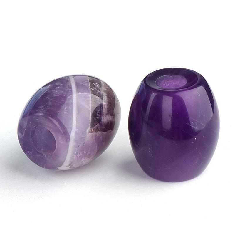 326-Large Hole Crystal Agate Jade Barrel Beads, 16×18mm, 5mm Hole, Jewelry Accessories