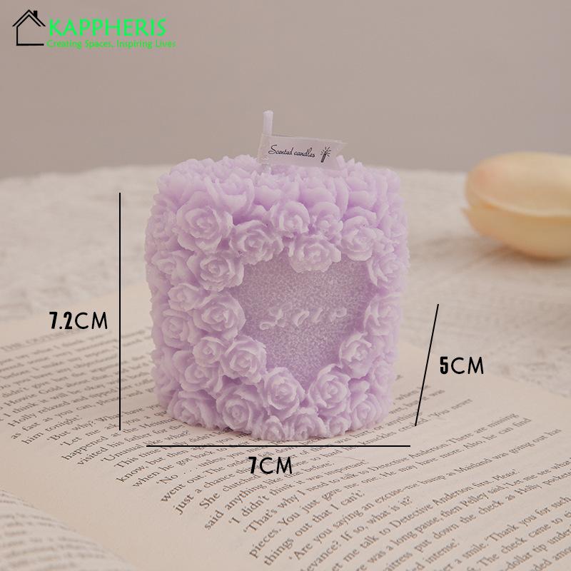 Guest Gift Candle Lot Wedding Candles Rose Ball Scented Aromatic Candles for Souvenir Wedding Centre Pink White