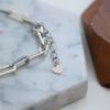 Xiaomi 100% Solid 925 Sterling Silver Retro Bracelet for Women Men Vintage Handmade Retro Heart Chain Simple Bracelet Birthday Gift