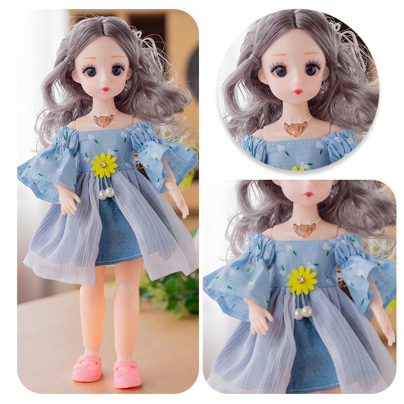 30cm Yitian Barbie Doll Set: BJD Doll with Music, Wedding Dress, and Outfit Changes