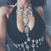 European and American Exaggerated Atmosphere Multi-layer Rhinestone Pendant Necklace Nightclub Catwalk Sexy Body Chain