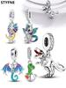 Charms Plata Copper Colors Dinosaur Beads Charm Pendant For Original Bracelet For Women Diy Jewelry Love Gift