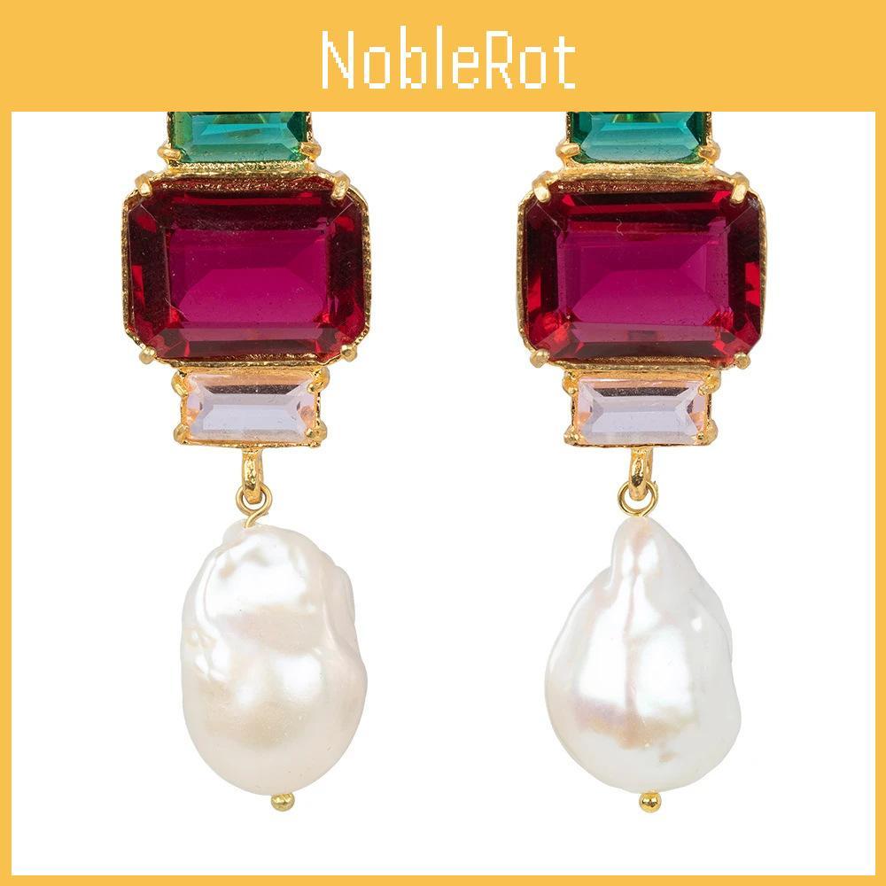 Geometric Alloy Unique Earrings With Eyecatching Rhinestones And Beautiful Pearl Tassels