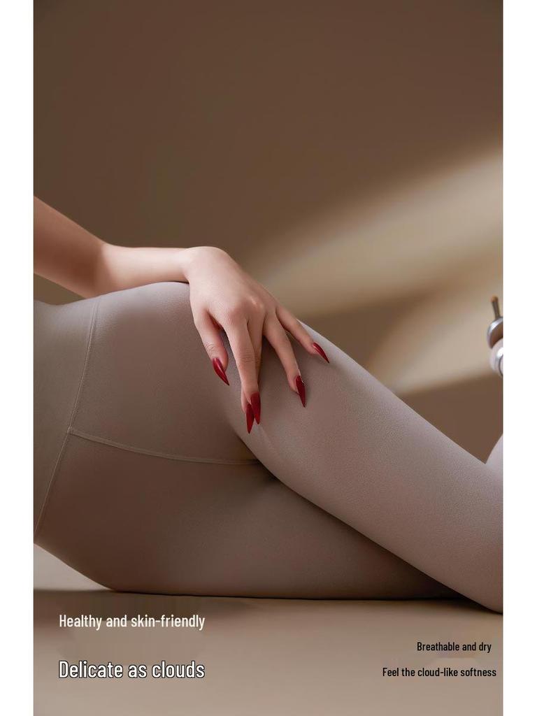 120D Velvet Plus Size Open Crotch Leggings - Bare Leg Look, Autumn/Winter Warm, Micro Fleece, High Elastic, Hip-Lifting, No Crotch Drop