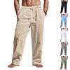 Men's Casual Trousers Spring/Summer Man Large Size White Straight Trousers Solid Beach Black Fitness Pants