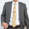 Tie Made in Brass Knurled Alligator Type [Tabarat] Pin, Men's, Japan, (Black Silver)