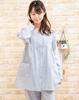 Eye Double Gauze Cotton Pajamas with Front Suitable for Spring and Sizes 15117 K's Women's Long-Sleeved, Skin-Friendly 100% Opening, Autumn,