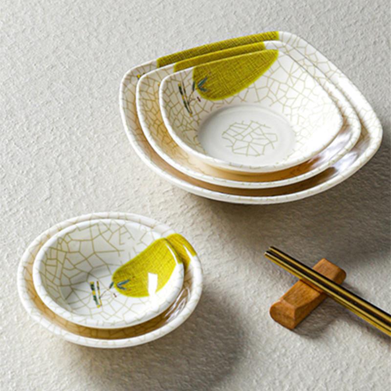 Chinese Style Melamine Sauce Dish Spice Vinegar Soy Oil Bowls Imitation Porcelain Plate Table Decoration Container for Hotel