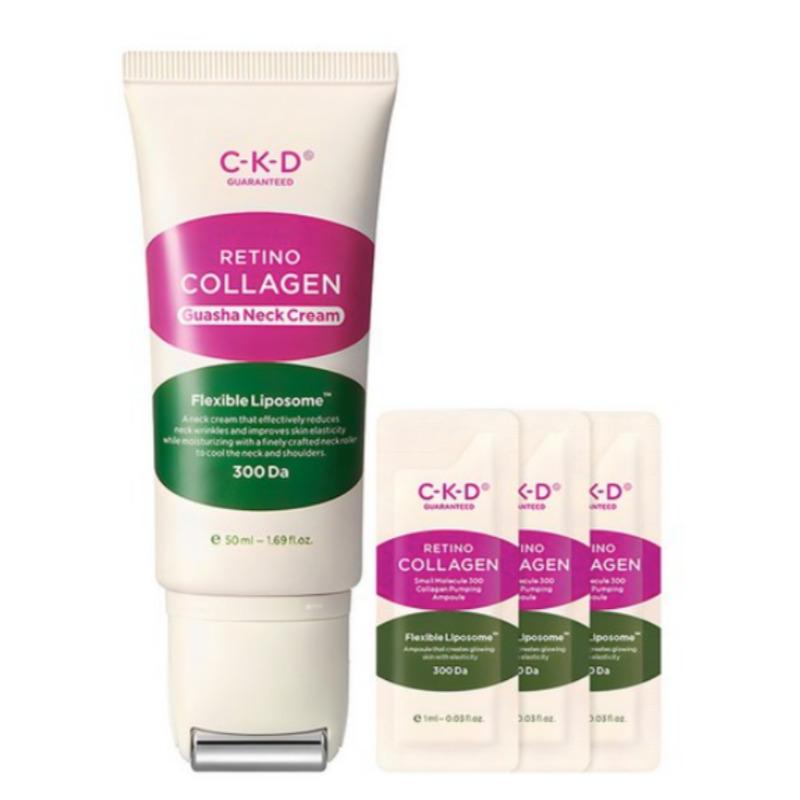 

CKD Retino Collagen Low Molecular 300 Guasha Neck Cream 50ml (+ Collagen Ampoule 1ml x 3ea)