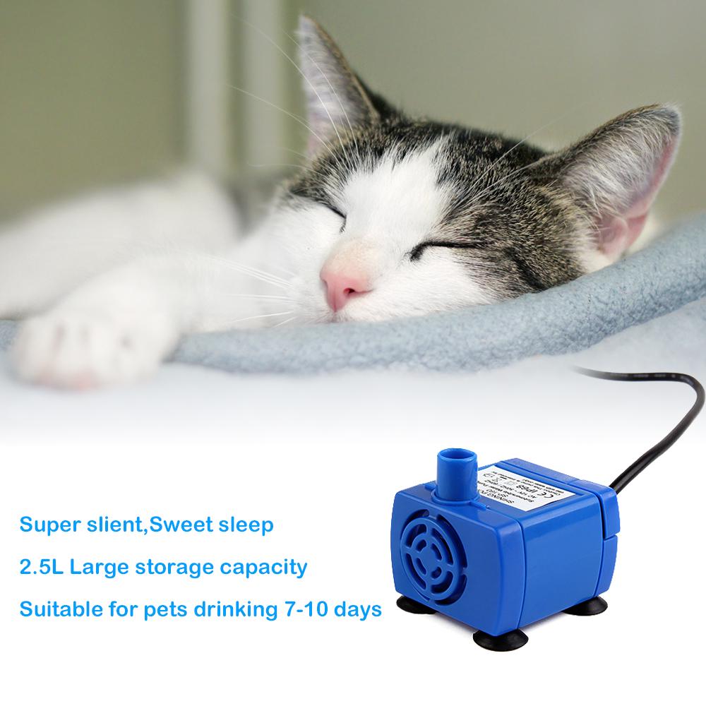 2.5L Super Quiet Pet Water Dispenser Automatic Electric Water Fountain with Filter for Dogs, Cats