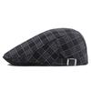 Spring New Pure Cotton Square Color Plaid Cap, Men's Fashion Sunscreen Beret, Women's Personality Leisure