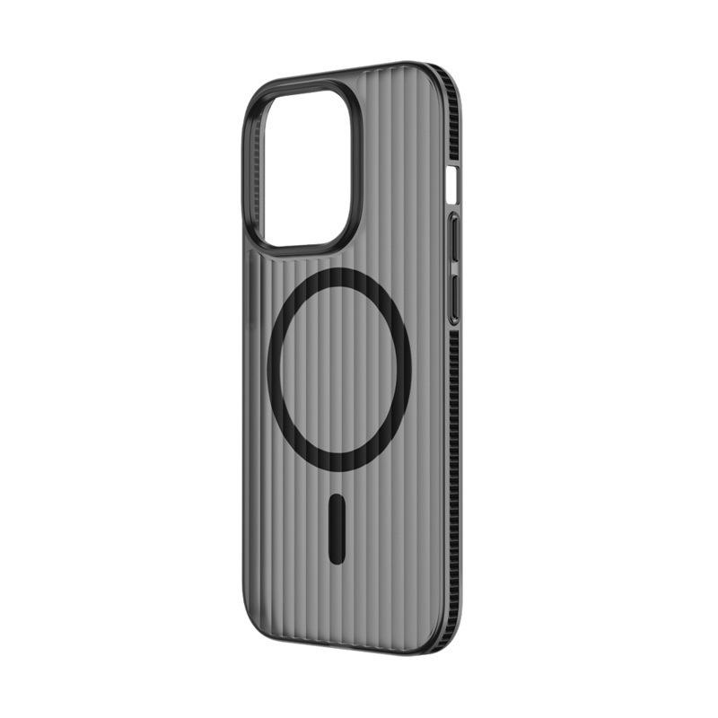 Suitable for IPhone16 Corrugated Magnetic Phone Case with Matte 15 Anti-slip Stripes and Apple 14pro Anti-drop Protective Case