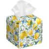Black Cats Tissue Box Cover Square,Leather Tissue Holder with Bottom Belt,Waterproof Leather Facial Paper Organizer Tissue Box Cover for Home Office