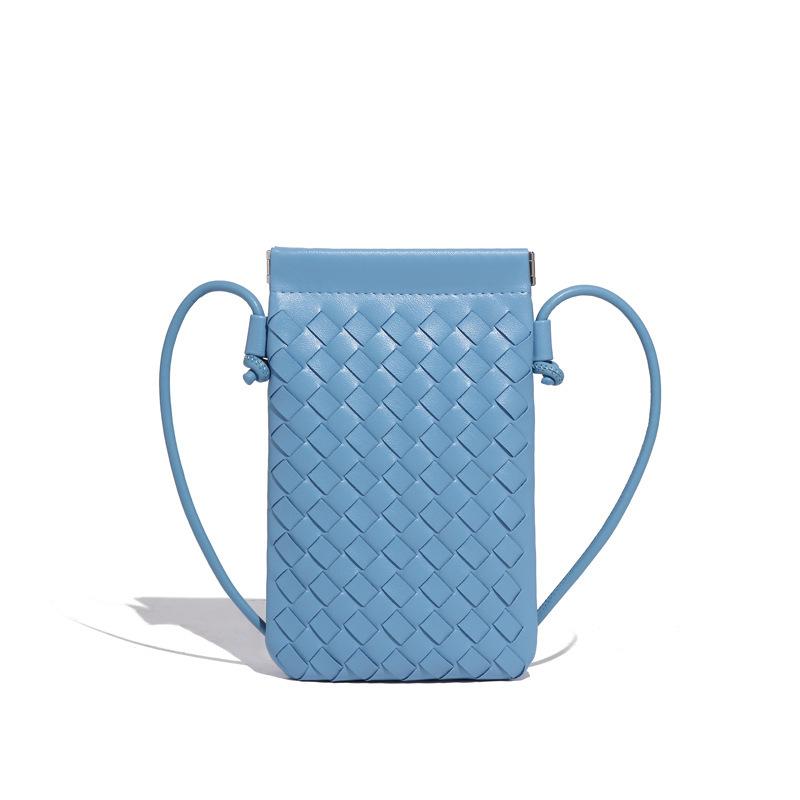 Borsa a Spalla Retro per Cellulare Intrecciata a Mano Moda Stile Casual Pochette da Donna