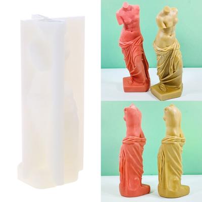 Venus Statue Candle Mold European Figure Candle Silicone Mold for DIY Soap Plaster Molds Desktop Ornament Wedding Party