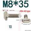 304 Stainless Steel T-Slot T-Head Bolt for Aluminum Profiles (20/30/40/45)