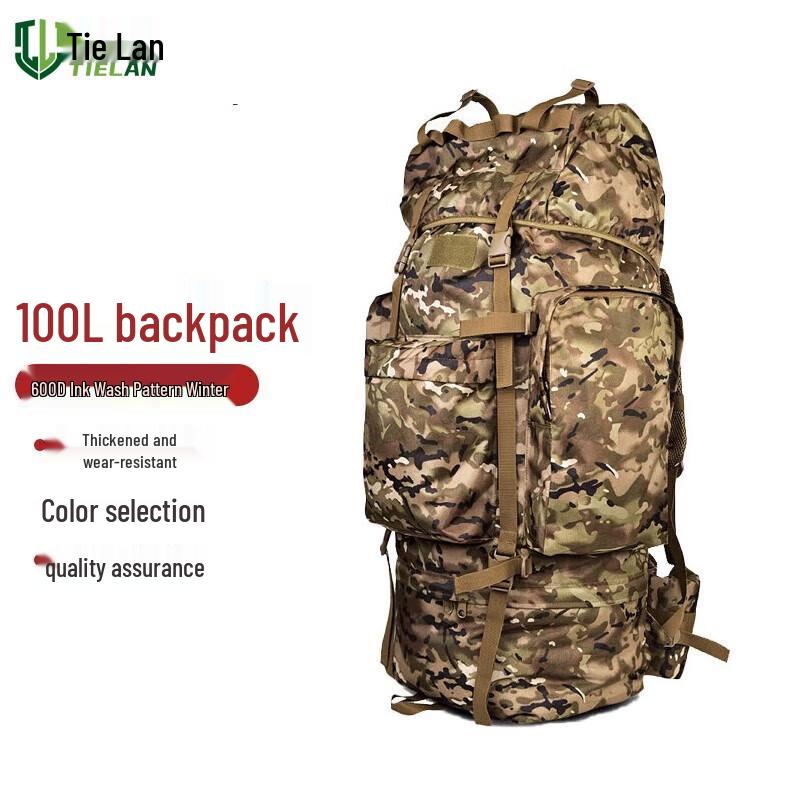 Tielan 100L Camouflage Backpack with Steel Frame