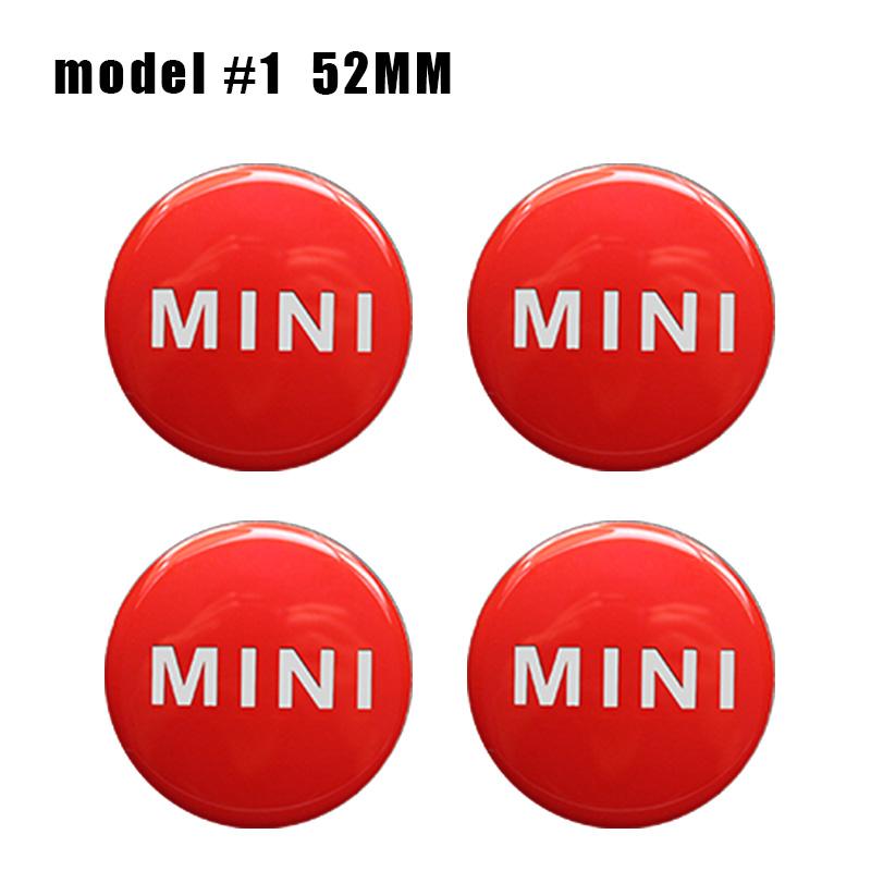 

52mm 54mm Car Wheel Center Cover Stickers For MINI R55 R56 F55 F56 R57 R58 R59 Cooper JCW Clubman Countryman Hub Cap Accessories