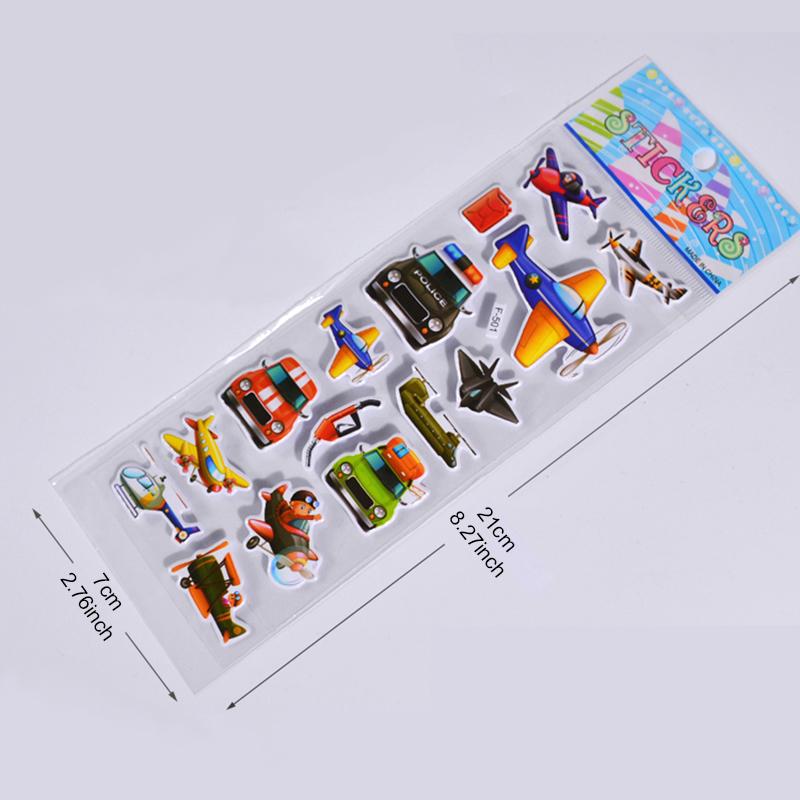 10sheets 3D Bubble Decorative Sticker Colorful Cartoon Cute Style Reusable Stickers for Birthday Christmas New Year Gift TMZ