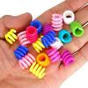 50pcs Mixed Color Spring Dreadlock Ring Big Hole Hair Braid Tubes Dreadlocks Beads  for Women Girls