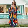 Beach Vacation Women Summer Kaftans Maxi Dresses Printed Cover Ups Swimwear Big Sales Factory Supply Bathing Suits