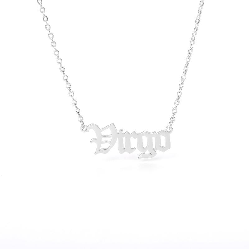 Collana con Ciondolo Zodiacale in Acciaio Inossidabile Dodici Costellazioni
