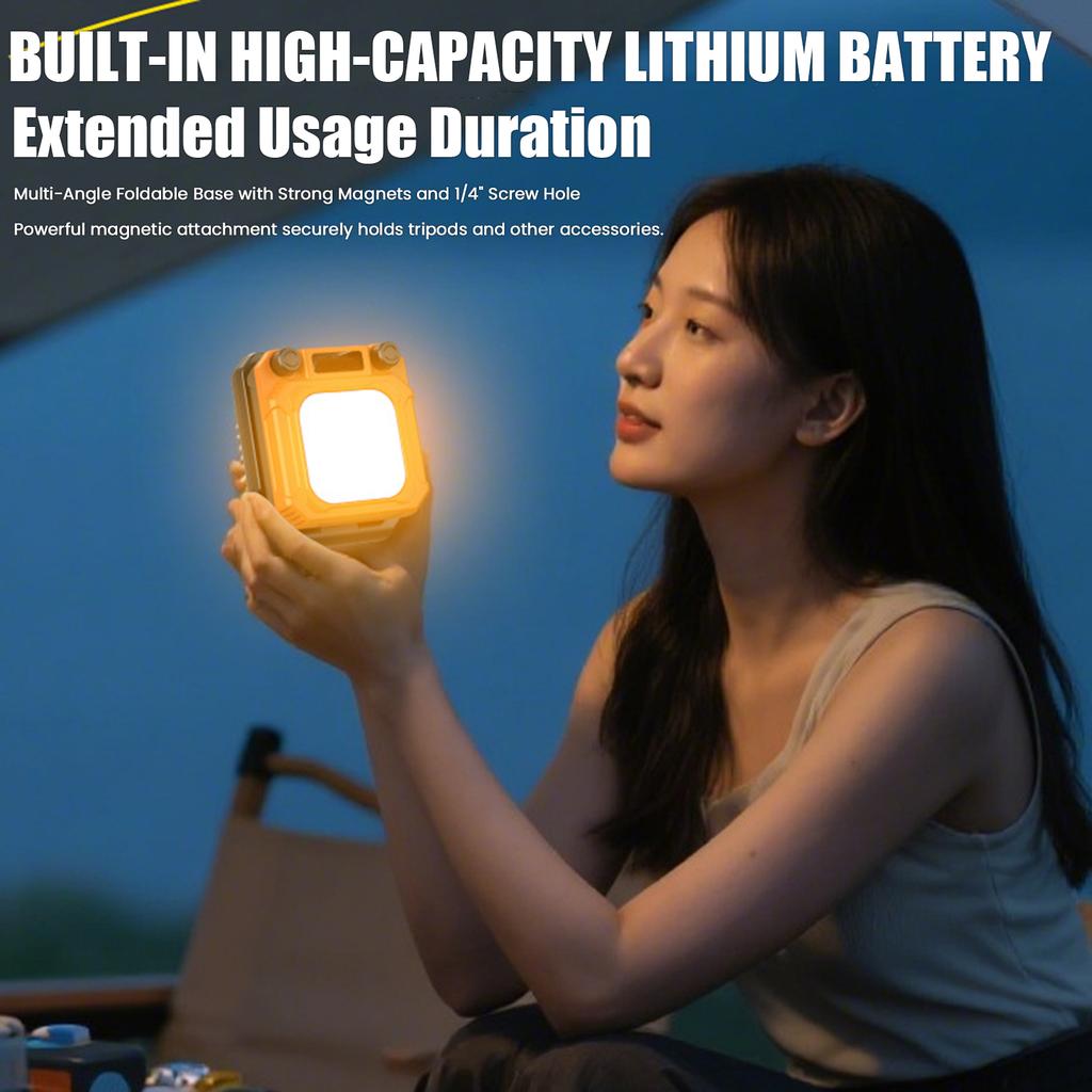 Hand Crank LED Camping Lantern Rechargeable Tent Light with Stand Camping Light for Outdoor Emergency Lamp