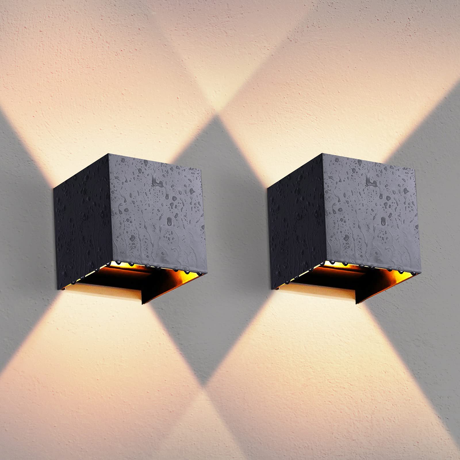 

OOWOLF Wall Light, 2-Piece Set with Replaceable Bulbs, Compatible with G9 Bulbs, Nordic Style, 3000K Warm White LED, IP65 Waterproof, Stylish Wall