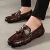 Warm Winter Loafers for Men Leather Shoes Men Classic Men Shoes for Wedding Luxury Brand Male Dress Flats Driving Shoes