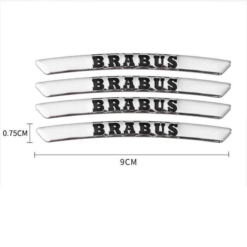 GLC GLB 4pcs AMG Emblem Car Wheel Sticker Rims Cover Decal Accessories For Mercedes Benz Brabus Smart Maybach W204 GLC CLA W20