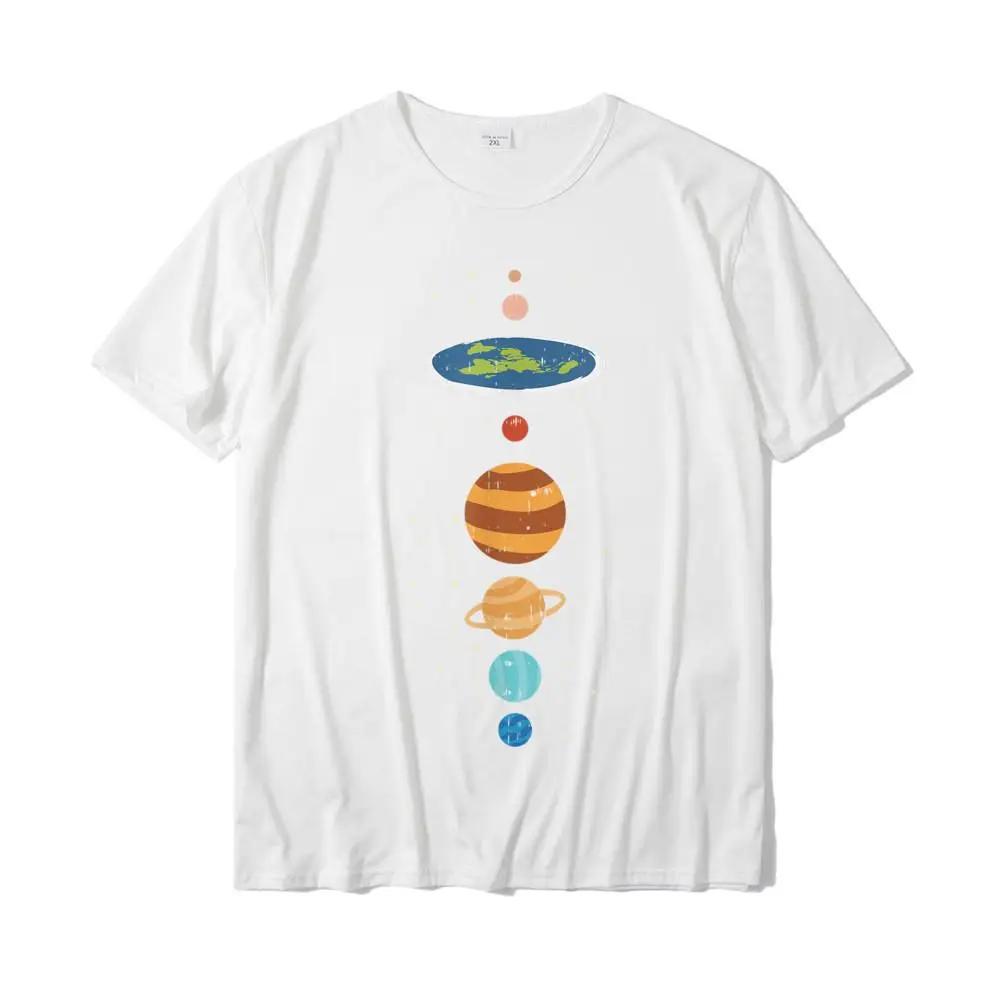 

Flat Earth And Planets Funny Conspiracy Theory Earthers Gift T-Shirt Cute Men T Shirt Cotton Tops Tees Camisa Fashion Streetwear 4XL