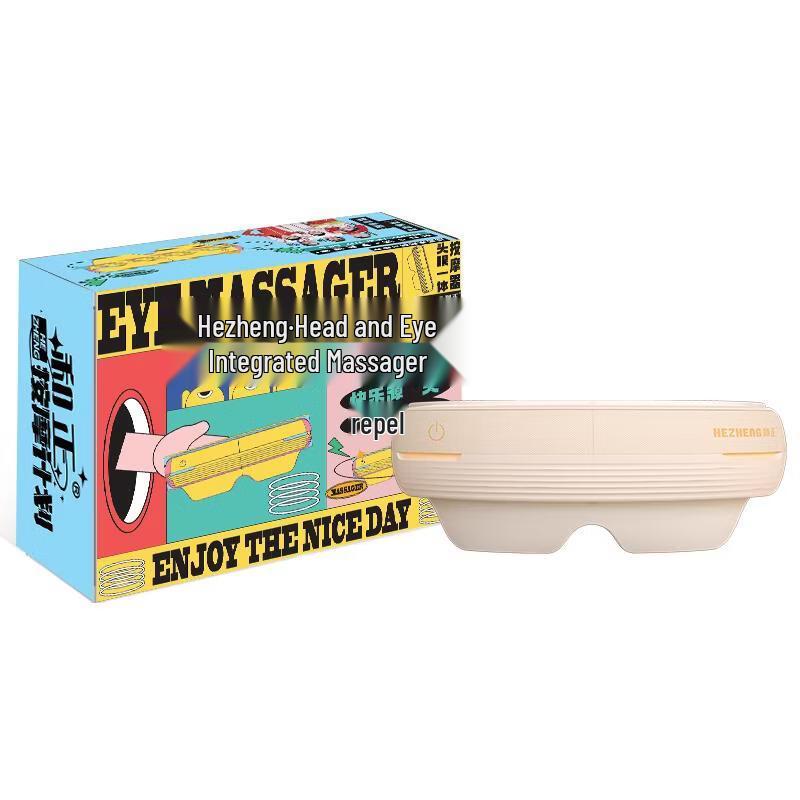 HEZHENG Smart Head & Eye Massager with Heat & Bluetooth