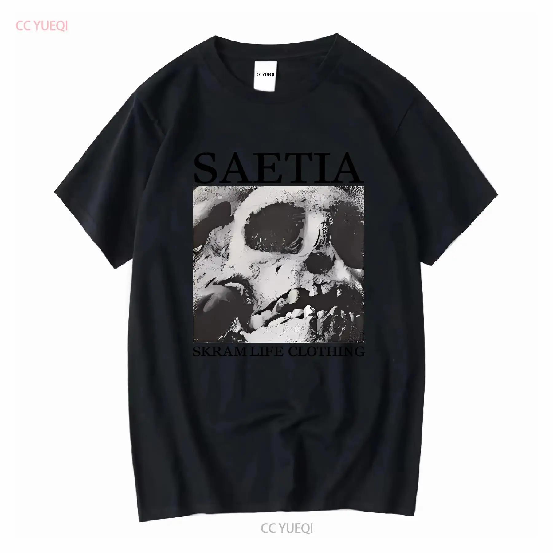 Saetia band t shirt screamo skram life clothing TE5763 vintage Washed Stretched streetwear Unisex Versatile homme S разноцветный
